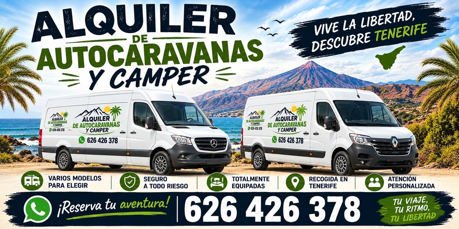 Alquiler de autocaravanas y camper en Tenerife — Valle Camper, La Orotava